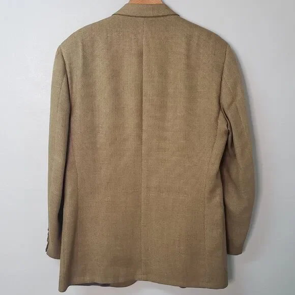 Vtg Aquascutum Regent 100 Blazer Sport Coat Jacket Men's 42L Union Made 2 Button